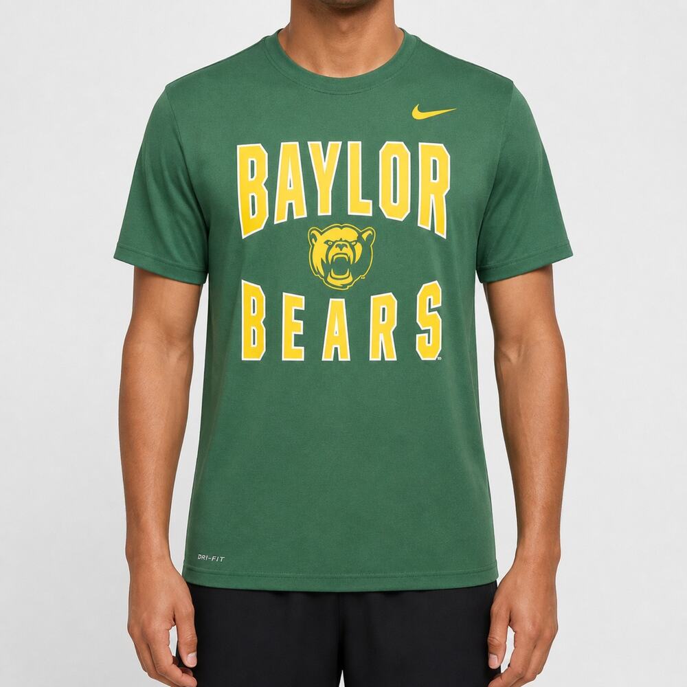 Nike Baylor Bears Shirt Mens Small Green NCAA Basketball Dri Fit